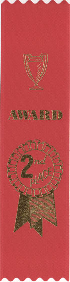 RED 2ND PLACE RIBBON